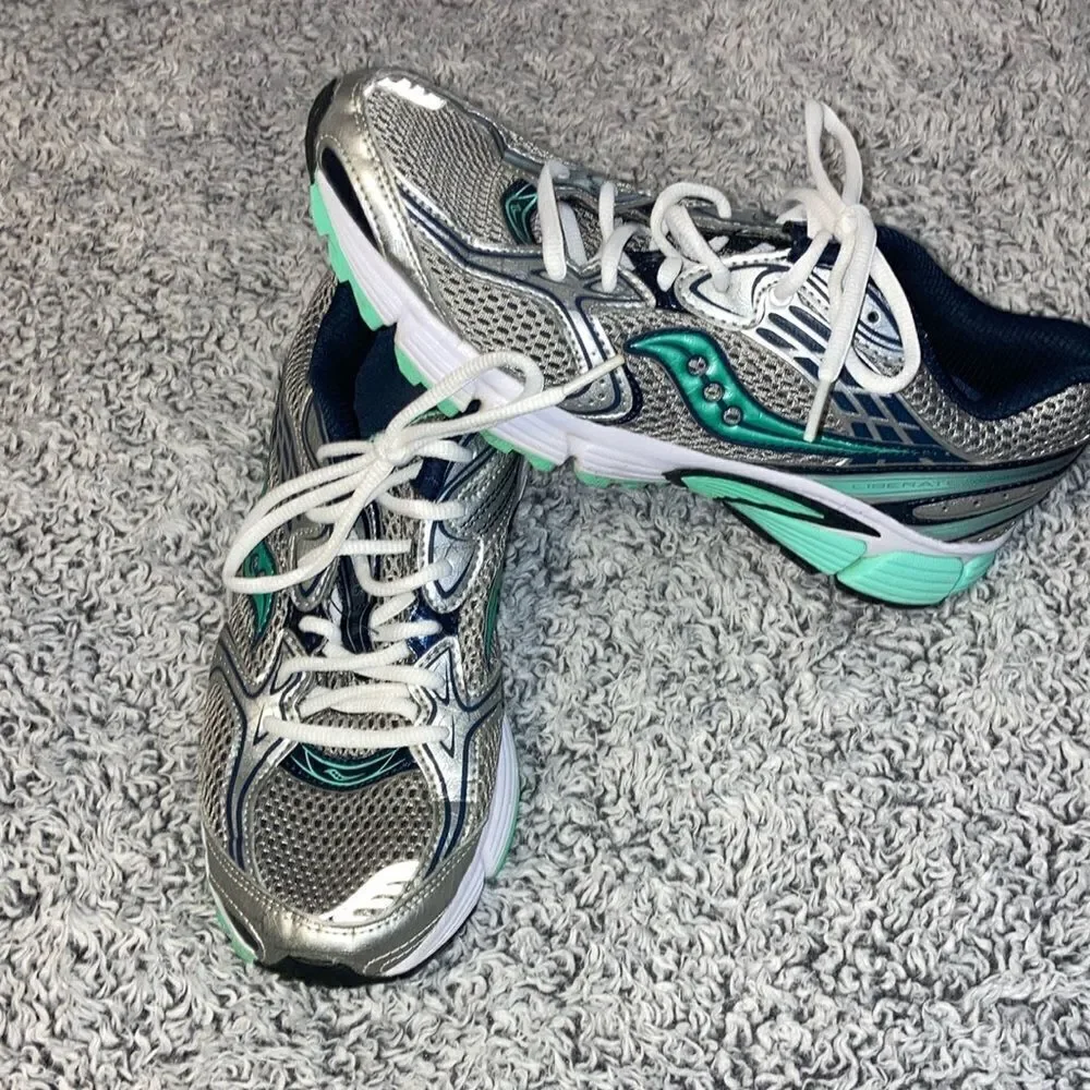 SAUCONY 8.5 Liberate Unisex Running Shoe Silver/Teal